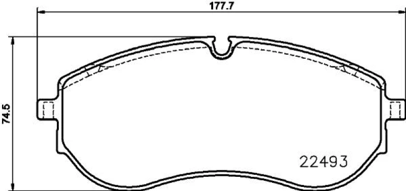 Image of HELLA Brake pad set HELLA 8DB 355 039-521