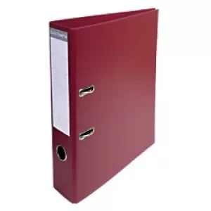 Image of Prem'Touch Lever Arch File PVC A4, S70mm 2 Ring, Burgundy, Pack of 10