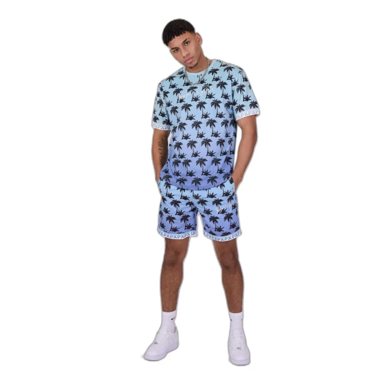Image of Project X Paris Palm tree print shorts Project X Paris Bleu Male XL