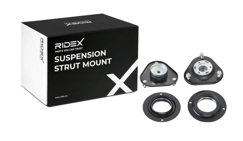 Image of RIDEX 1180S1080 Top strut mount Front Axle, with rolling bearing Suspension Strut Support Bearing (1180)
