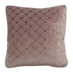 image of Avenue Velvet Jacquard Cushion Blush