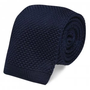Image of Twisted Tailor Knitted Tie - Navy