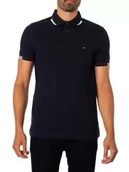 Image of Cuff Slim Fit Polo Shirt