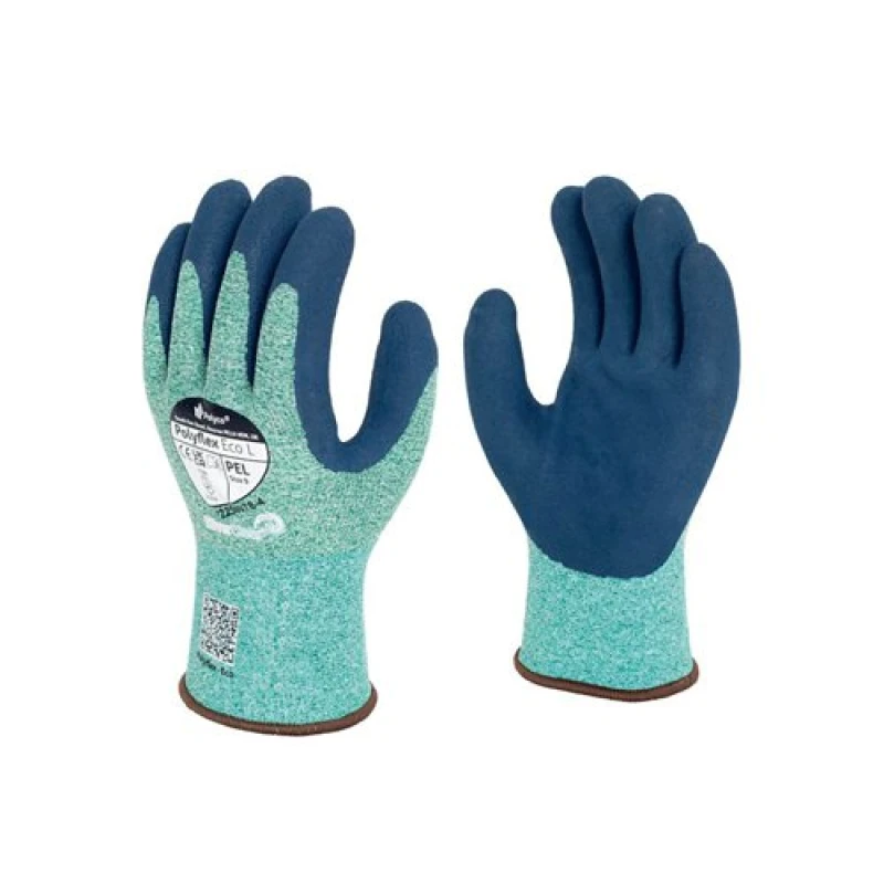 Image of Polyco Polyflex Eco L Sandy Latex Coated Gloves Size Medium (10 Pack) PEL/8