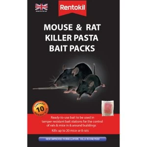 Image of Rentokil Pasta Bait Mouse & Rat Killer - 10 pack