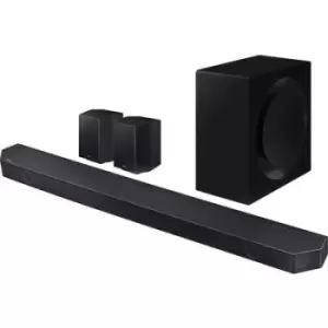 image of Samsung HW-Q995GC/ZG Surround system Black Bluetooth, Dolby Atmos, incl. cordless subwoofer, Voice-controlled, WiFi, Wall brackets