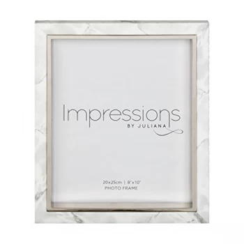 image of 8" x 10" - Impressions White Marble Look Frame