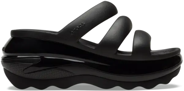 Image of Crocs Unisex Mega Crush Triple Strap Slides Black W4/M3