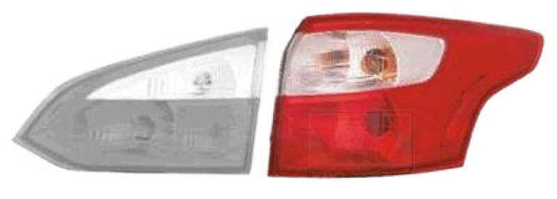 Image of VAN WEZEL 1946922 Rear light Outer section, with bulb holder, Right Combination Rearlight (391)