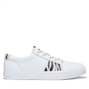 image of Timberland Skyla Bay Animalier Sneaker For Her With Zebra Print White, Size 4