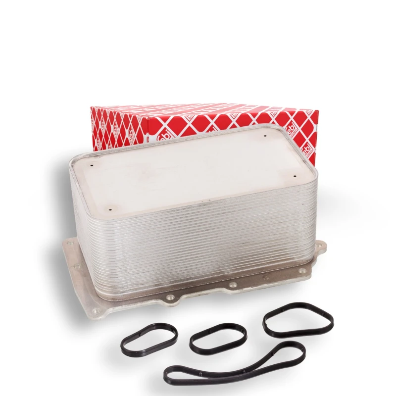 Image of FEBI BILSTEIN 103371 Oil Cooler with gaskets/seals Oil Cooler,engine oil (469)