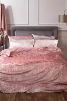 Image of Valencia Crinkle Velvet Duvet Cover with Pillow Case Set