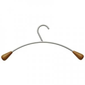 image of Alba Wood and Metal Coat Hangers Pack of 6 PMCIN6