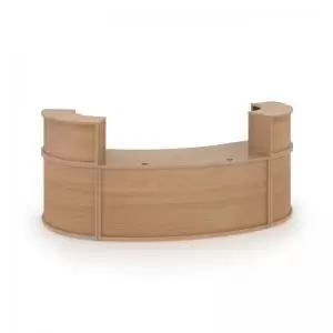 image of Denver large curved complete reception unit - beech