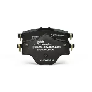 Image of DELPHI Brake pad set LP2509 Brake pads,Brake pad set, disc brake OPEL,PEUGEOT,CITROEN,GRANDLAND X (A18),308 SW II,308 II,3008 SUV (M_),5008 II