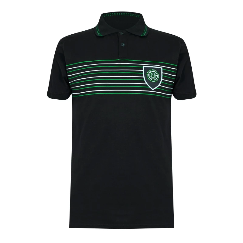 Image of Team Celtic Retro Polo Shirt Adults - Black S