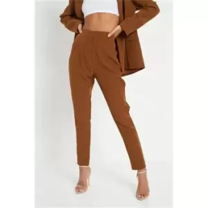 I Saw It First Chocolate Tailored Cigarette Trousers - Brown