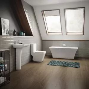 image of 1690mm Freestanding Bath Suite Seattle with Voss Toilet and Basin