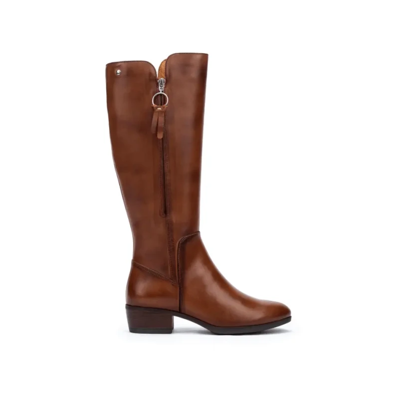 Image of Pikolinos Daroca Leather Womens Knee high Boots - Cuero - Size:UK 4-4.5