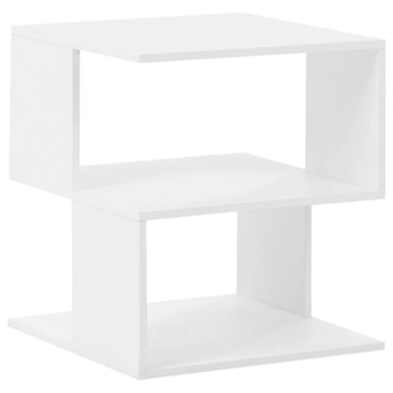 Image of Beliani Bedside Table Baeuval White