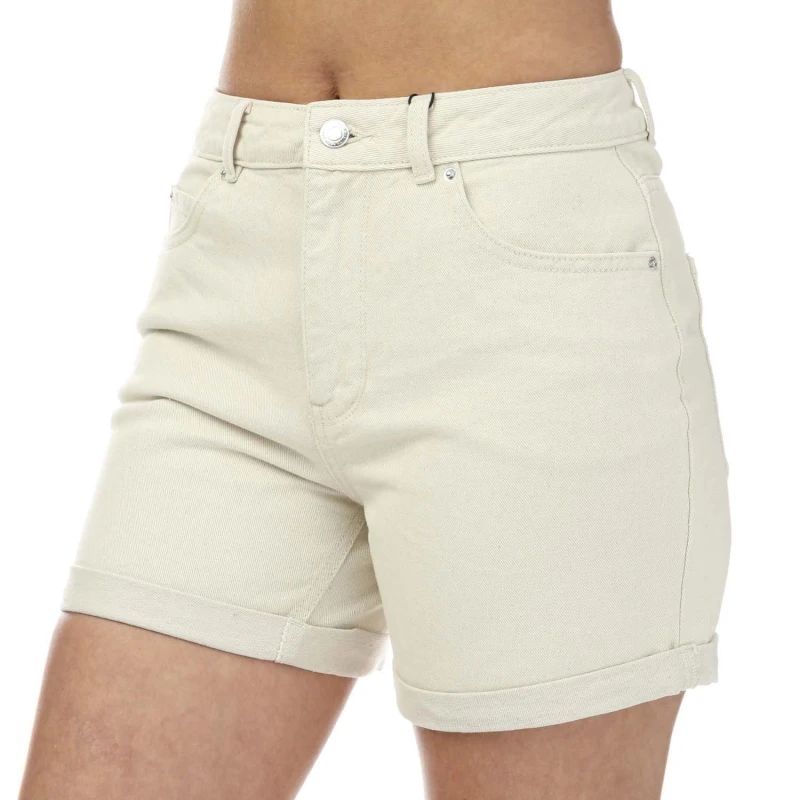 Image of Veromoda Ecru Zuri Hr Loose Shorts Beige Female L 207717UK