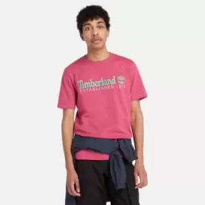 Image of Timberland Est. 1973 Crew T-Shirt For Men In Pink Pink, Size L