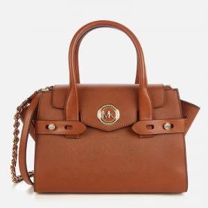 image of Michael Kors Womens Carmen Small Flap Satchel - Luggage