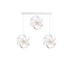 image of Pola Bar Pendant Ceiling Light White, 65cm, 3x E27