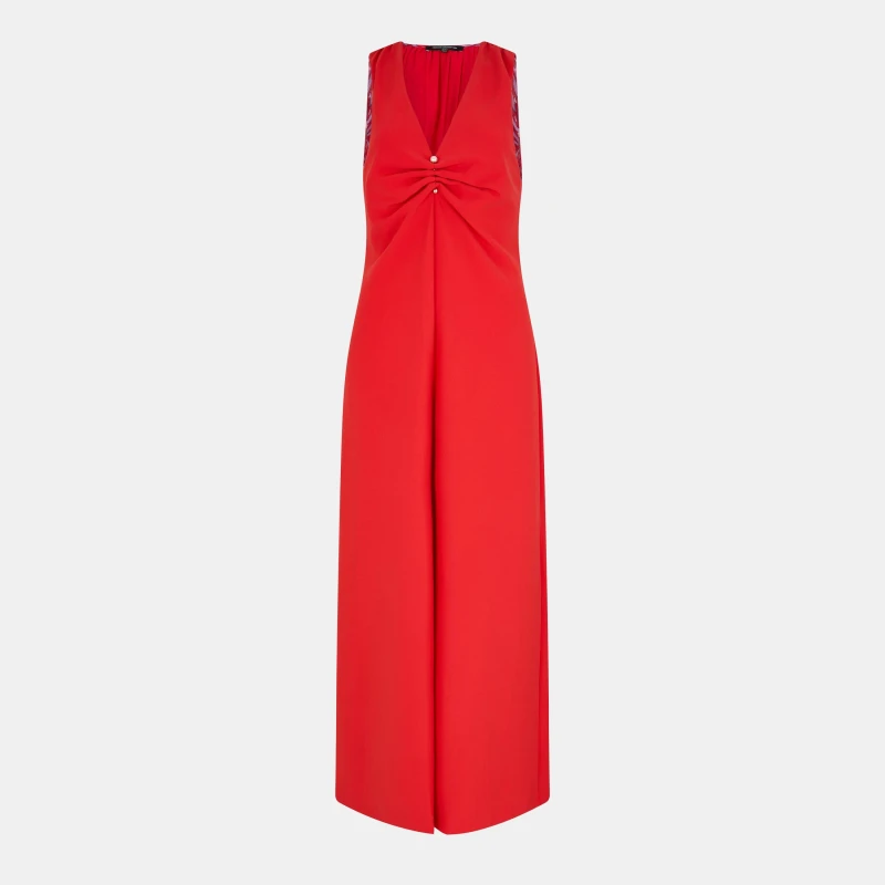 Image of French Connection Womens Arelette Jumpsuit Poppy Red female 8 (XS)