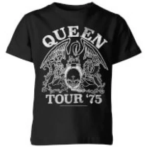 Image of Queen Tour 75 Kids T-Shirt - Black - 11-12 Years