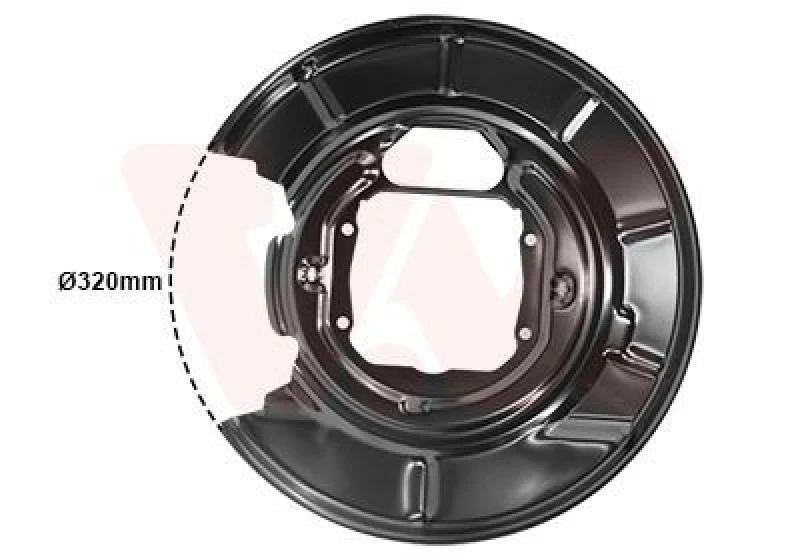 Image of VAN WEZEL Brake disc backing plate VAN WEZEL 0639378