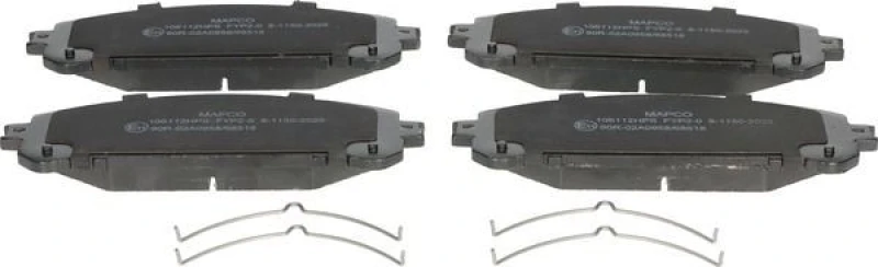 Image of MAPCO 106112HPS Brake pad set Front Axle, without integrated wear warning contact, with accessories Brake Pad Set,disc brake (402)