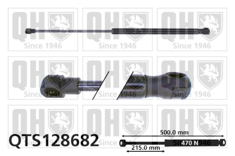 Image of QUINTON HAZELL Tailgate strut QUINTON HAZELL QTS128682