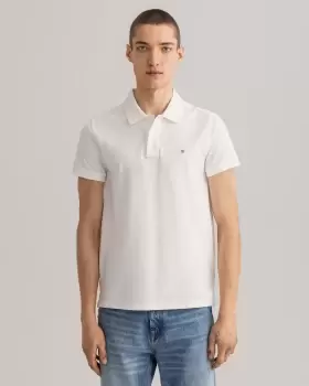 image of GANT Men Original Slim Fit Pique Polo Shirt (XXL) White