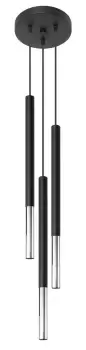 image of Mozaica Cluster Drop Pendant Light Black, Chrome G9