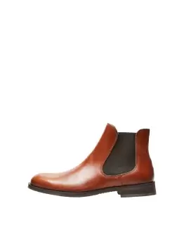 image of SELECTED Leather Chelsea - Boots Men Brown