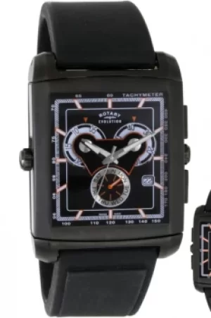Image of Rotary EGS00006-TZ2-04-04-X Mens Revelation Black Strap Wristwat