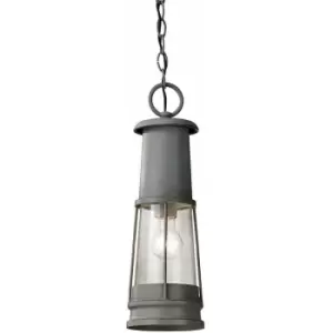 Image of Loops - IP23 1 Bulb Chain Lantern Storm Cloud LED E27 100W