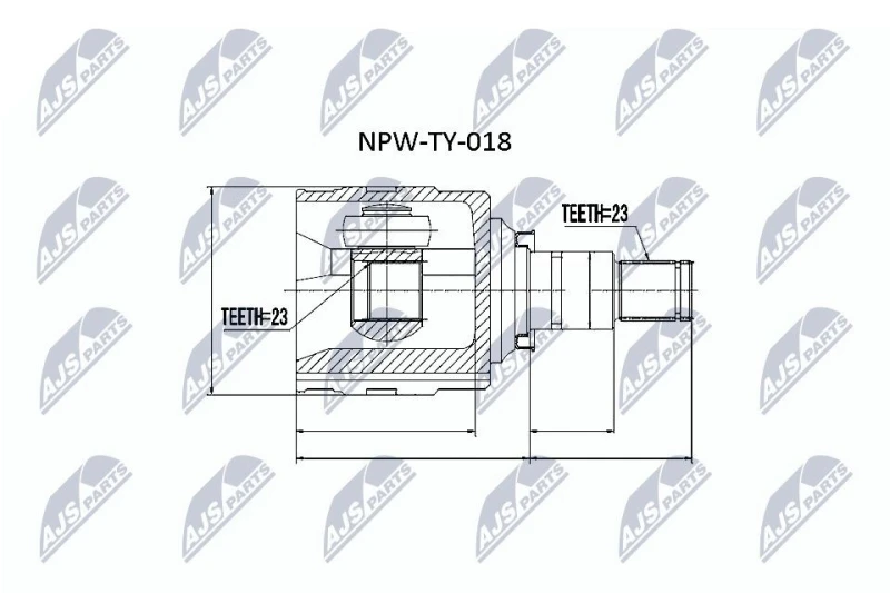 Image of NTY CV joint kit NTY NPW-TY-018