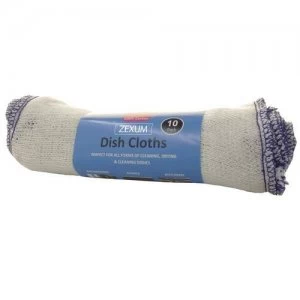 Image of Zexum High Quality White Cleaning Dish Cloths - Single