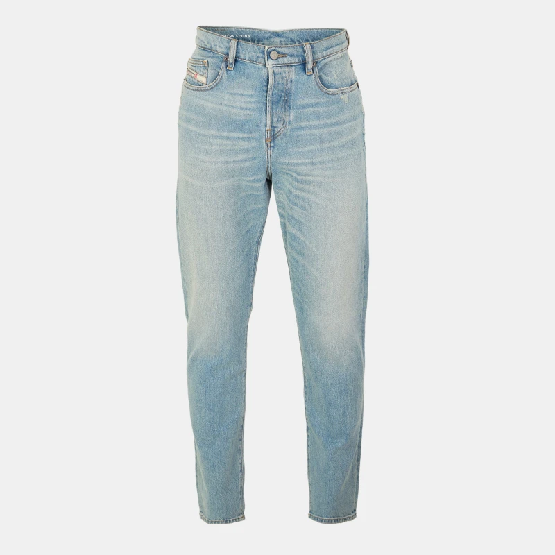 Image of Diesel Mens Straight Leg Jeans Blue Denim male 28W R