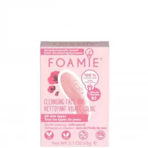 image of FOAMIE Face Bar Rose Oil and Vitamin B3 for All Skin Types 68g