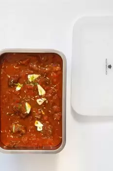 Image of All in One 2000ml Stainless Steel Container with Lid, Microwave Safe
