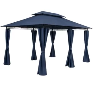 Image of Gazebo Pavilion Garden Topas 3x4m Blue