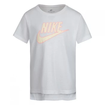Image of Nike High-Low Logo T-Shirt - White