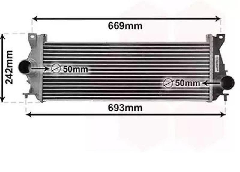 Image of VAN WEZEL 02014707 Intercooler Intercooler,charger (468)