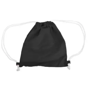 Image of Bagbase Icon Drawstring Bag/Gymsac (One Size) (Black)