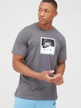 image of Nike Sportswear Air Short Sleeve T-Shirt - Charcoal Heather