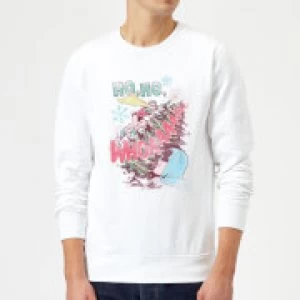 Image of DC Ho Ho Whoaaaaaaa Christmas Sweatshirt - White