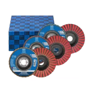 image of Pferd Polivlies Flap Disc Set Pvz 3 Piece Ceramic Diameter 125mm Centre Hole Di